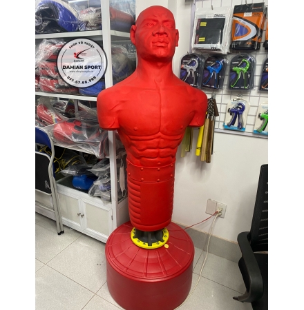 Hình Nộm Người Silicon Tập Võ, Lật Đật Lò Xo - Màu Đỏ ( cái )