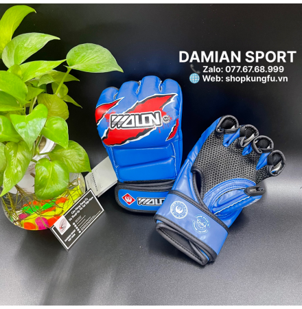 Găng tay MMA hở ngón Wolon Classic - Xanh dương ( cặp )
