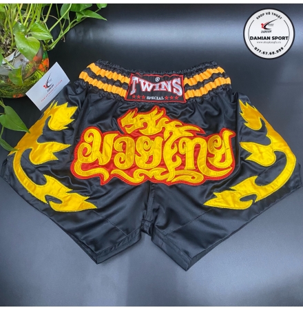 Quần Muay Thái Twins Vietnam Rồng - Đen ( cái )