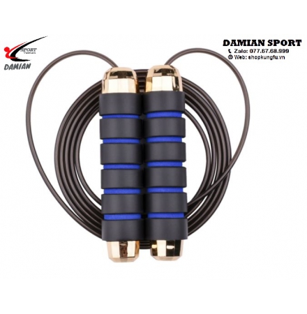 Dây Nhảy Bọc Thép Mạ Vàng - Màu Xanh dương ( Sợi )