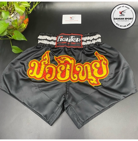 Quần Muay Thái Fighter Vietnam - Đen ( cái )