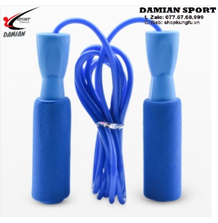 Dây Nhảy Cán Bọc Mút Phong Trào - Màu Xanh dương ( Sợi )