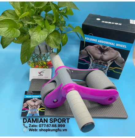 Con Lăn Bụng Cao Cấp, Gập Gọn - Màu Hồng ( Cái )