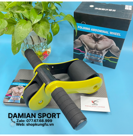 Con Lăn Bụng Cao Cấp, Gập Gọn - Màu Vàng ( Cái )