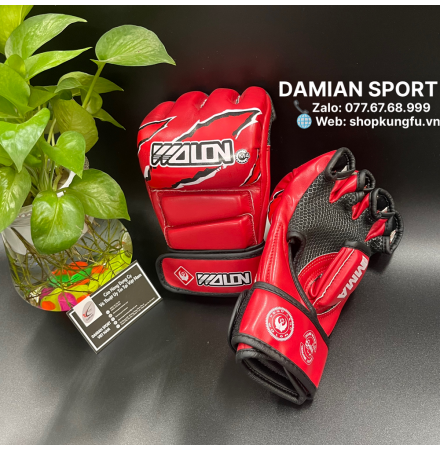 Găng tay MMA hở ngón Wolon Classic - Đỏ ( cặp )