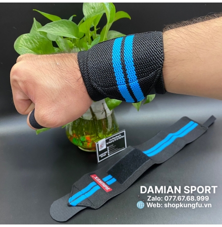 Băng Quấn Bảo Vệ Cổ Tay Thể Thao Aolikes A-1538 - Đen sọc Xanh ( cặp )