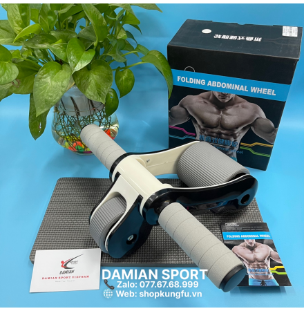 Con Lăn Bụng Cao Cấp, Gập Gọn - Màu Đen ( Cái )