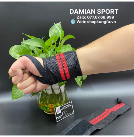 Băng Quấn Bảo Vệ Cổ Tay Thể Thao Aolikes A-1538 - Đen sọc Đỏ ( cặp )