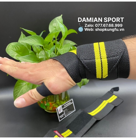 Băng Quấn Bảo Vệ Cổ Tay Thể Thao Aolikes A-1538 - Đen sọc Vàng ( cặp )