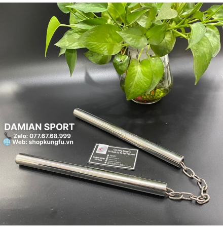 Côn Nhị Khúc Inox Biểu Diễn, Chuông Kêu Leng Keng - Bộ