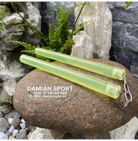 Côn Nhị Khúc Silicon, Dây Xích Trực Tiếp - Xanh chuối (Bộ)