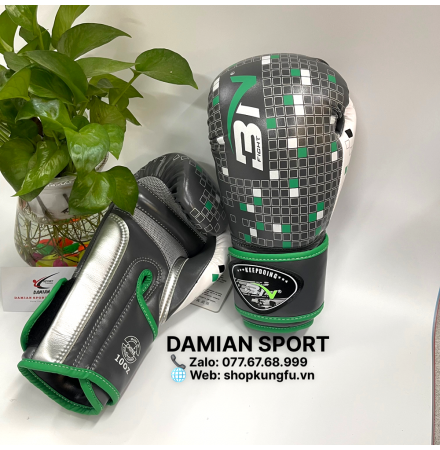 Găng tay Boxing BN Caro Letris - Xám ( cặp )