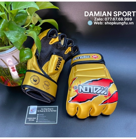 Găng tay MMA hở ngón Wolon Classic - Vàng ( cặp )