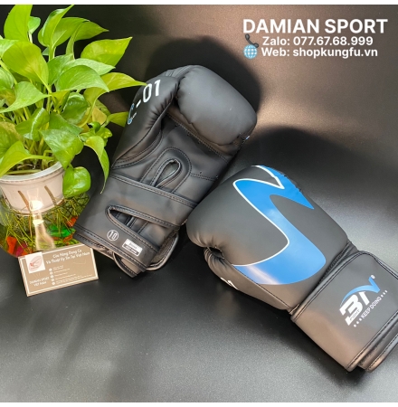 Găng tay Boxing BN C-01 - Đen Xanh ( cặp )