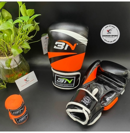 Combo Găng Tay Boxing BN Classic ( Cam ) + Băng Quấn Tay BN 3m ( cặp )
