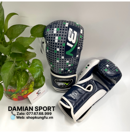 Găng tay Boxing BN Caro Letris - Xanh dương ( cặp )