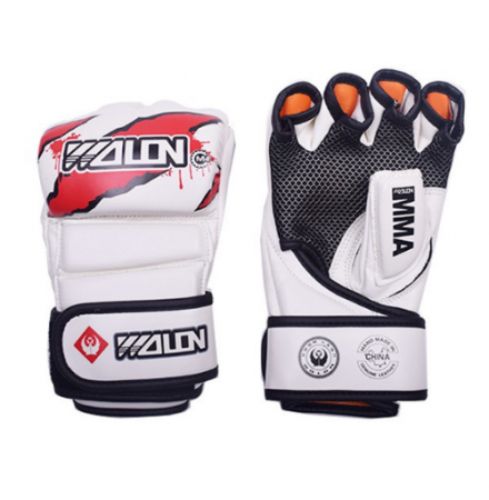 Găng tay MMA hở ngón Wolon Classic - Trắng ( cặp )